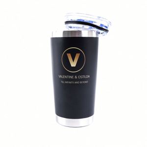 Promotional Custom Logo 16oz Vacuum Stainless Steel Aluminum Coffee Mugs Cups With Lids - Product Image 1
