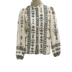 <span class=keywords><strong>Camicia</strong></span> da <span class=keywords><strong>donna</strong></span> in cotone e <span class=keywords><strong>lino</strong></span> a maniche lunghe con motivo geometrico, stile francese, in tessuto Broadcloth, con polsini - Product Image 5