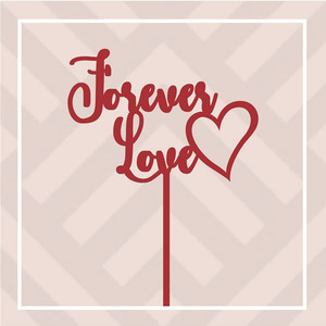 ท็อปเปอร์เค้กอะคริลิค รูปหัวใจสีแดง ประดับด้วยน้ำผึ้งและความหวาน สำหรับตกแต่งเค้กในงานแต่งงาน วันวาเลนไทน์ หรือวันเกิด - Product Image 1