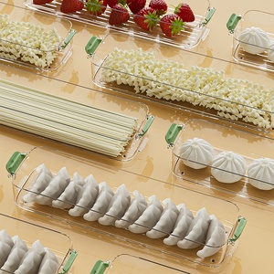 Kotak Penyimpanan Samping Kulkas Freezer untuk Sandwich dan Pangsit, Model Amerika Hemat-Ruang, Bahan PET+PP Food Grade - Product Image 3
