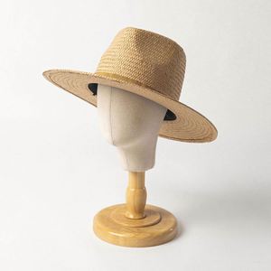 Chapeau de paille unisexe tendance printemps pour enfants, large bord en papier, protection solaire pour l'extérieur, les voyages et la pêche, protection solaire estivale - Product Image 1