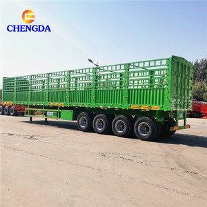 Semi-remorque à ridelles robuste neuve de 60 tonnes, 4 ou 5 <span class=keywords><strong>essieux</strong></span>, hauteur de chargement de 2 mètres - Product Image 1
