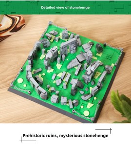 Bloques de Construcción de la Arquitectura Emblemática de Stonehenge, 4224 Wiltshire, Inglaterra, Juguete Educativo de Ensamblaje para Niños - Product Image 6