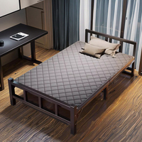 Lit pliant simple en métal pour la sieste de bureau Lit de camp pour dortoir pour adulte