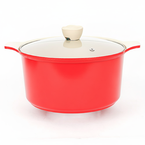 Private Label OEM Verochic Non-Stick Eco-Friendly 28cm Stew <b>Pot</b> Glass-Embedded Cover Gas Induction Ready High Quality Rice - Product Image 2