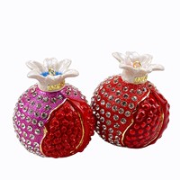 Hot New Metal Émail Grande Capacité En Forme De Grenade Boîte À Bijoux Modèle De Décor À La Maison