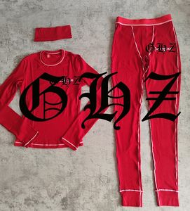 Set Primaverile 2026 per Ragazze Alte, Abbigliamento Y2k, Loungewear da Donna, Collo Alto, Maniche Lunghe, Pantaloni in Cotone a Coste, Completo Due Pezzi - Product Image 6