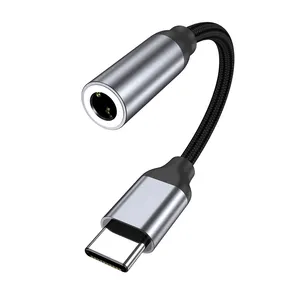 Grosir usb c 3.5mm adaptor-Adaptor Jack Headphone USB Tipe C Ke 3.5 Mm, Konverter Adaptor Audio Tipe C Ke USB