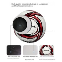 Ballon de football en PU de taille 4, personnalisé en usine, pour étudiants, entraînement jeunesse, faible rebond, avec autocollant de machine de jeu, en matériau PVC