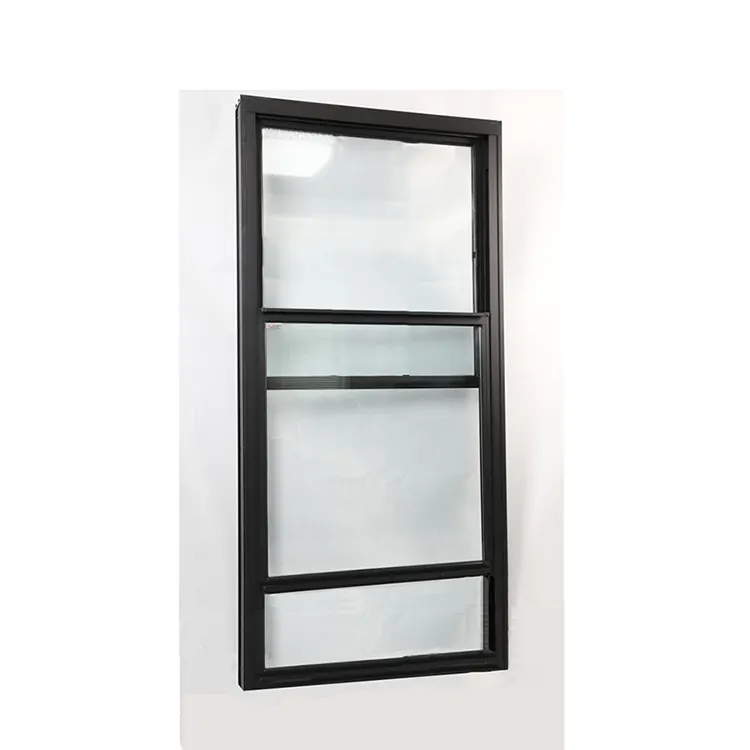 Hızlı teslimat üretici siyah alüminyum tek asma pencere sanayi toptan fiyat tek sürme pencereler