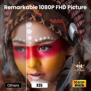 Projecteur intelligent certifié Google TV pour jeux vidéo et réunions, 450 ANSI, 1080P natif, pour cinéma maison, fêtes, bureaux, extérieur et usage professionnel - Product Image 2