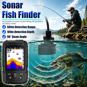 Flytec 500m, <span class=keywords><strong>Sonar</strong></span> de Pesca con GPS V600 V803 Integrado, Transductor de Sensor de Agua Inalámbrico para Pesca en Lagos y Embalses - Product Image 1