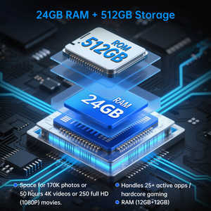 Téléphone robuste Unihertz 6,78 pouces 12+512 Go, caméra arrière 50 MP, caméra frontale 32 MP, Dimensity 7300, 11600 mAh, 66 W, Android 14, 8849 TANK 4 - Product Image 4