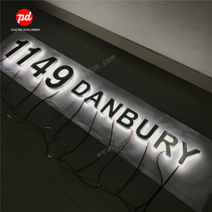 Led 3d segnaletica esterna in metallo retroilluminato Logo del segno del numero con lettera retroilluminata di marca del negozio - Product Image 3