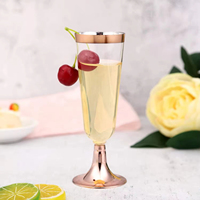 Copas de Vino Desechables de Plástico Transparente al por Mayor (150ml-200ml) para Servicio en Hoteles, Restaurantes, Bares y Eventos/Fiestas de Boda