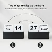 Calendrier de bureau hexagonal en MDF, écologique, peint, haute résistance, personnalisable, pour la maison et le bureau, avec fonction de retournement quotidien