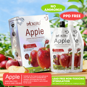 MOKERU Rosso Mela Tinta Professionale per <span class=keywords><strong>Capelli</strong></span> con Estratti Vegetali, Crema Colorante 5 Minuti per <span class=keywords><strong>Copertura</strong></span> Nera/Grigia/Bianca, Formato Salone 100% <span class=keywords><strong>Copertura</strong></span> <span class=keywords><strong>Bianchi</strong></span> 500ml*2 - Product Image 2