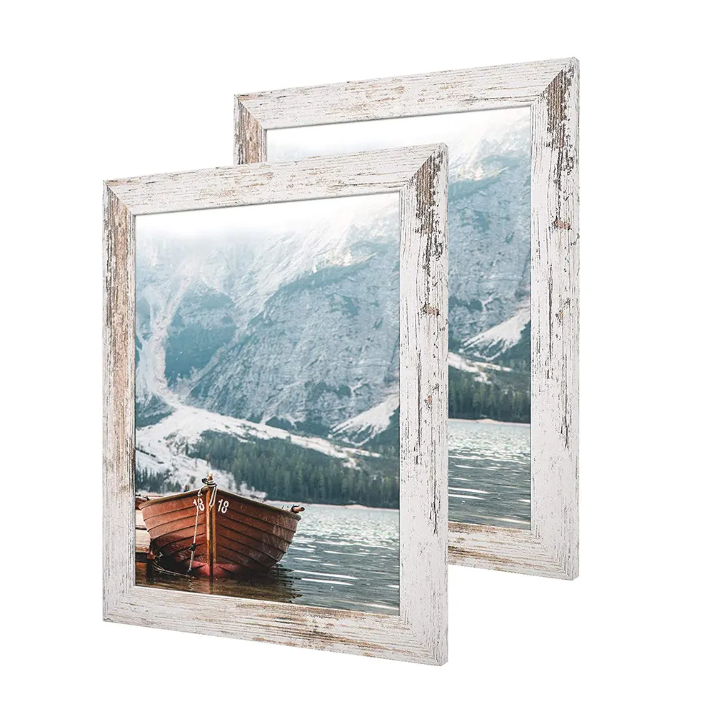 Wholesale Shabby Chic Cheap Customized Rustic Wall Picture Sets Antique Handmade Wooden Photo Frame