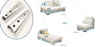 Boucle de connexion pour canapé en fer zingué, fixation de dossier, support à base dentée, verrou amovible, pour atelier et salle à manger, fabrication chinoise