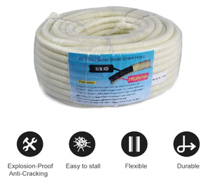 पोर्टेबल यूनिवर्सल टिकाऊ सफेद नालीदार पीई एयर कंडीशनर साफ पानी के साथ लचीला नाली नली पाइप एडाप्टर - Product Image 2