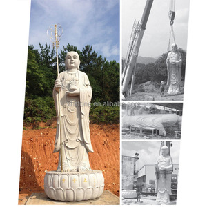 Grande pierre de granit naturel personnalisée sculptée debout Ksitigarbha Bodhisattva <span class=keywords><strong>Jizo</strong></span> Bouddha Sculpture tibétaine Statues en bronze - Product Image 1