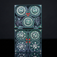 Dés à roulettes pliables en métal 7-en-1, motif Dragon Magique Violet et Vert, pour Dungeons and Dragons