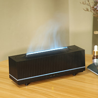 Nouvel Arrivage Direct Usine – Humidificateur d'air silencieux à ultrasons 3D à effet flamme rayé, diffuseur d'aromathérapie pour intérieur et bureau (vente transfrontalière)
