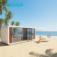 Maisonnette extérieure moderne de 20 et 40 pieds, populaire, préfabriquée, bureau mobile, pod en acier, cabine Apple, conteneur