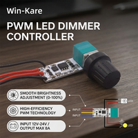 Mini contrôleur de tension constante WK DC 0-12V, interrupteur rotatif, bouton passif basse tension, variateur LED