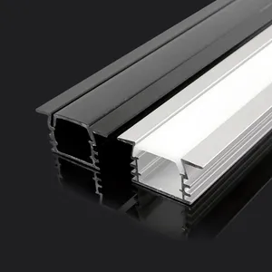 Dikişsiz alçıpan kullanımı Led alüminyum profil tavan Led ekstrüzyon şerit kanal ışıkları