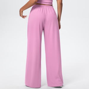 <span class=keywords><strong>Pantalon</strong></span> <span class=keywords><strong>de</strong></span> yoga pour <span class=keywords><strong>femme</strong></span>, confortable, brossé, taille haute, jambe large, avec taille élastique et poches - extensible dans les quatre sens, sport décontracté - Product Image 6