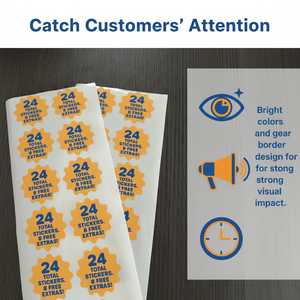 สติกเกอร์แจกโปรโมชั่นแบบกำหนดเอง ป้ายส่งเสริมการขายสำหรับร้านค้าปลีก สติกเกอร์แบบติดเอง - Product Image 2