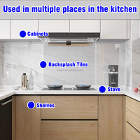 Autocollants muraux de cuisine auto-adhésifs résistants à la chaleur imperméables transparents preuve d'huile