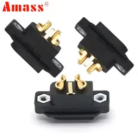 Connecteur mâle Amass XT60IE-M DC500V 35A avec vis pour batterie RC, drone, avion, jouets de course FPV (10/20/50 pièces)