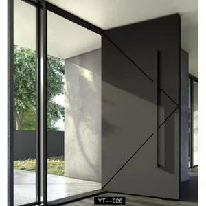 Moderno doppio ingresso ingresso Pivot grande sicurezza blindato <span class=keywords><strong>esterno</strong></span> in alluminio per case alberghi ville sale produttore cina - Product Image 4