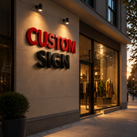 Lettres murales en relief en PVC découpées au laser 3D, design personnalisé, finition peinte, étanches IP65, pour bureaux, halls d'entreprise, centres commerciaux, hôtels