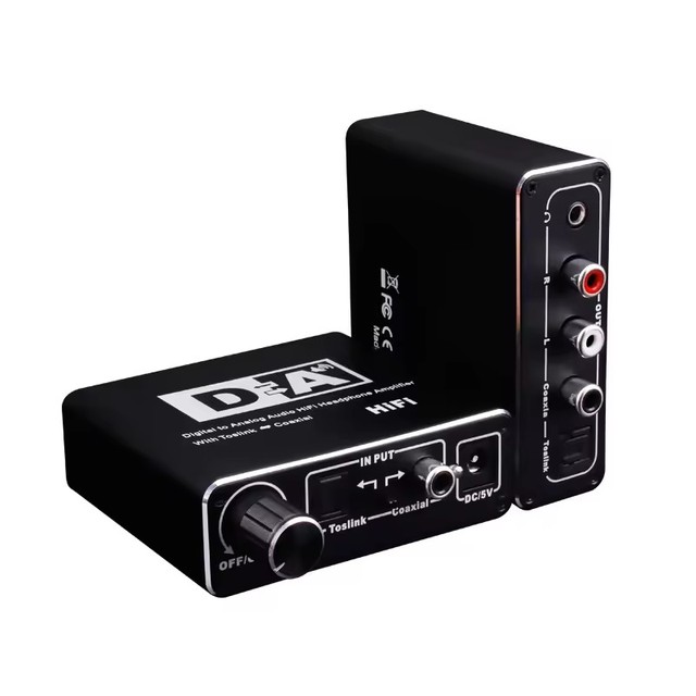 Digital 5.0 Audio Decoder Audio Converter Black Mini Digital to Receiver Extractor Analog Sound Audio Adapter Amplifier