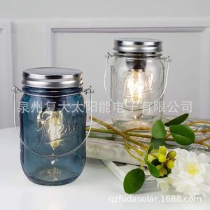 Solar Mason Jar <b>Light</b> <b>Led</b> Warm White Indoor <b>Night</b> <b>Light</b> With Battery Tap Control Round Shape 25000 Hours Lifespan - Product Image 4