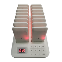 Service Invité Paging Beeper Pas de Vibration Étanche 1 Base 16 Buzzers Sans Fil Serveur Système D'appel Téléavertisseurs pour Café Restaurant