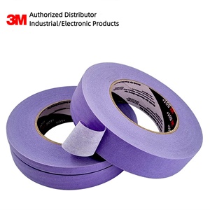 เทปปิดขอบรถยนต์ทนความร้อนสูง <span class=keywords><strong>3M</strong></span> 501+ รุ่น 149 ° เทปกระดาษเครปสีม่วงสำหรับงานพ่นสีรถยนต์และอุตสาหกรรม เทป <span class=keywords><strong>3M</strong></span> ของแท้ - Product Image 1
