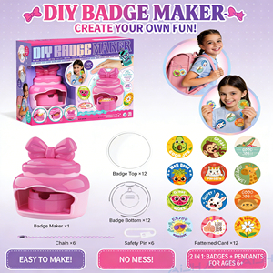 AiJH - Kit de Máquina para Hacer Botones y Colgantes de Mariposa 2 en 1, Juego de Manualidades para Niñas - Product Image 6
