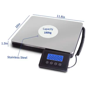 Balança eletrônica digital com capacidade de 180kg, balança postal digital para envio