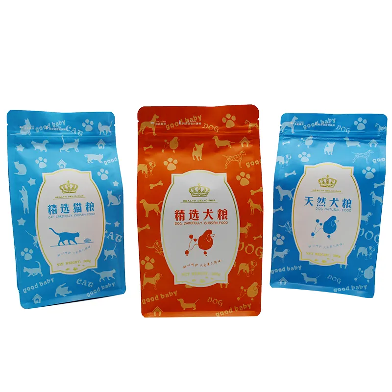 Wholesale Plastic Package Foil Pet Snack Bag Cat Dog Food Zipper Packaging