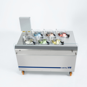 Dặm Galaxy Pro V6 đa hương vị 6 xi lanh Hàng Châu nhà máy Máy làm kem cứng liên tục churning Gelato <span class=keywords><strong>Maker</strong></span> 6 bồn - Product Image 1