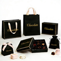 Individuelle Goldfolien-Logo Schokoladenbox Umweltfreundliche Biologisch Abbaubare Starre Papierverpackung mit Deckel und Boden Schokoladenbox mit Trennwand