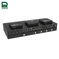 DQINFOS 4x4 Seamless untuk Matrix Switcher dengan 3 Receiver Video Wall Controller 4K60Hz EDID HDR Metal WEB GUI Perintah API