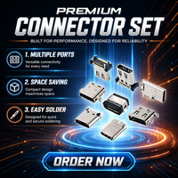 Échantillons Gratuits MUP 24P Type DIP+SMT Connecteur USB-C à Solder sur PCB, Receptacle USB-C embarqué pour Charge Rapide sur PDA
