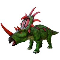 Dinosaures animatroniques grandeur nature pour parc d'attractions, modèle de dinosaure mécanique pour exposition, capteur infrarouge, Styracosaurus