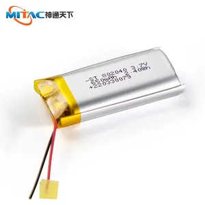 Bateria de polímero de lítio recarregável KC CB UN38.3 Certified 3.7v Lipo Bateria 650mAh