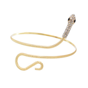 Punk oro argento <span class=keywords><strong>braccio</strong></span> lasciate strass in metallo braccialetti di <span class=keywords><strong>serpente</strong></span> polsino per le donne Boho festa gioielli regalo - Product Image 1
